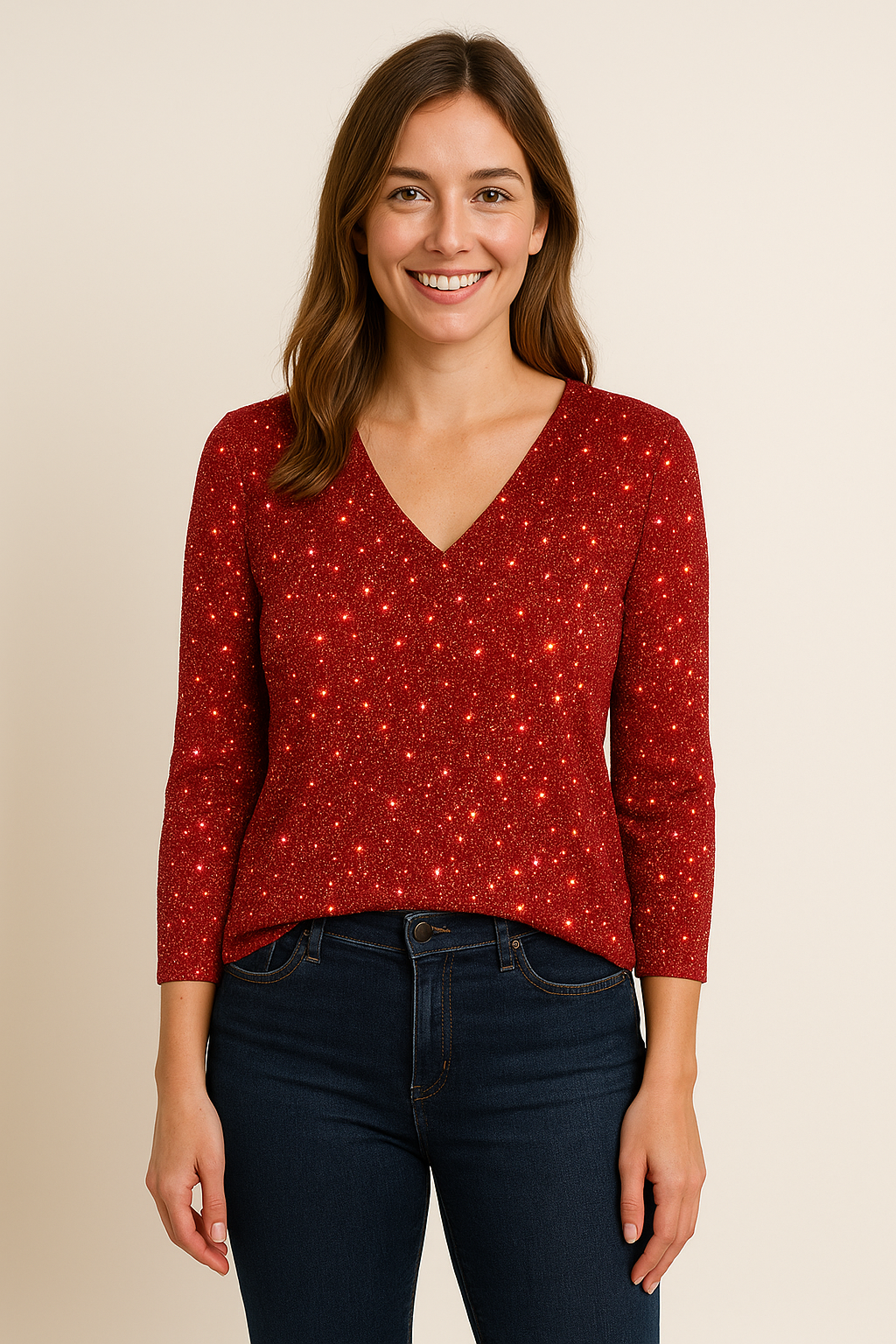 HERBERGER | Festliches Damen Top glänzend für besondere Anlässe