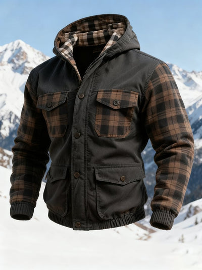 HUNZIKER - Winddichte, warme und kältebeständige Herren-Kapuzenjacke