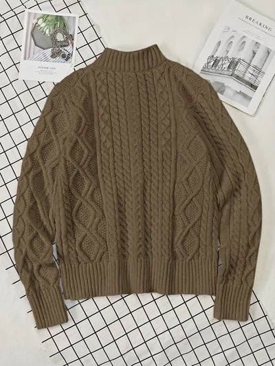 Rabada™| Strickpullover Mit Halbem Reißverschluss Und Stehkragen