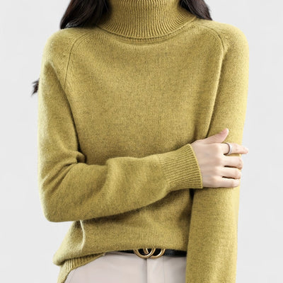 Sapphire | Pullover mit hohem Kragen in einfarbig