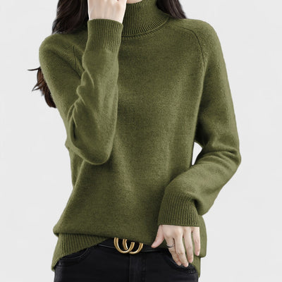 Sapphire | Pullover mit hohem Kragen in einfarbig