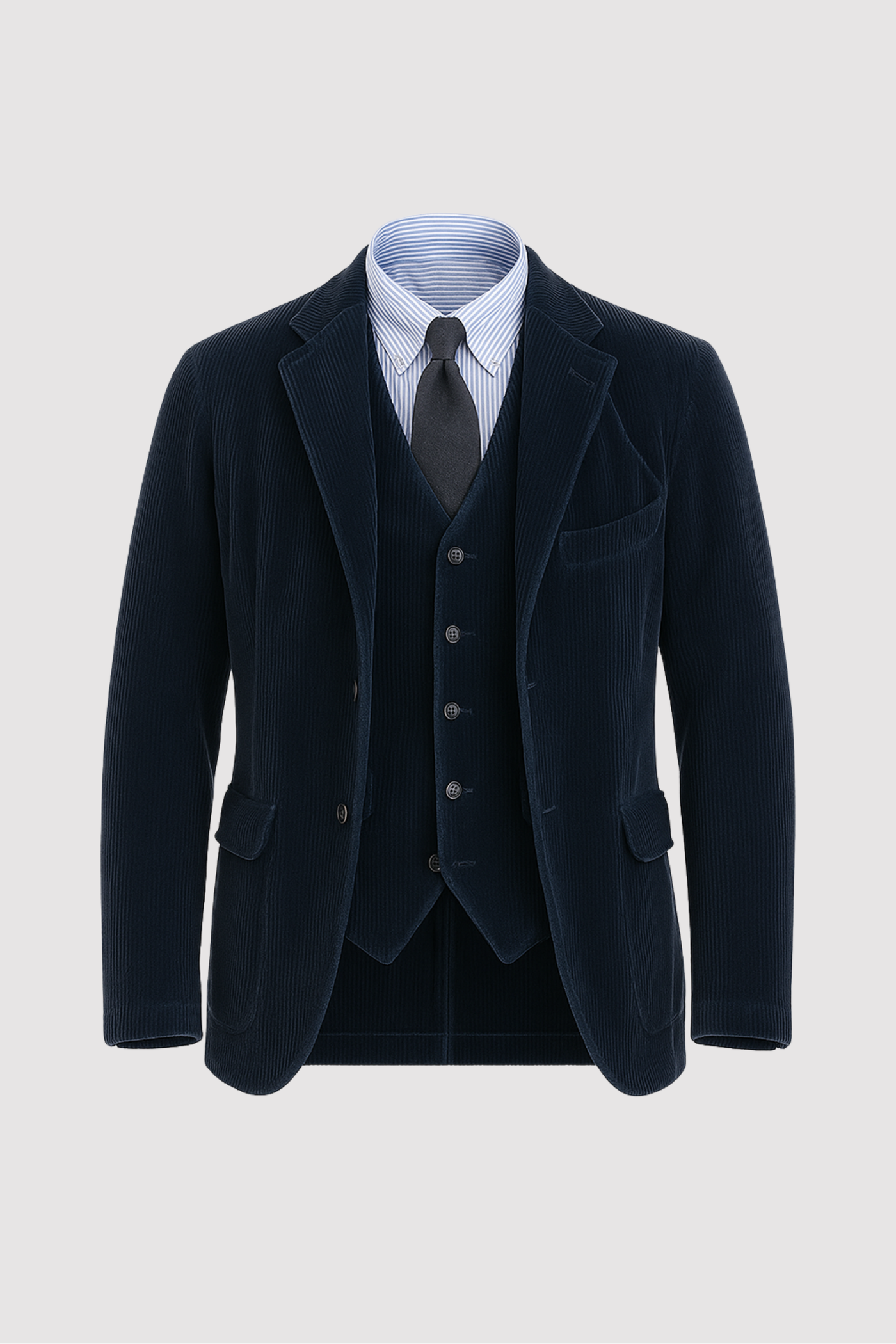 Tommy | 2-teiliges Set: Blazer und Weste aus Samt