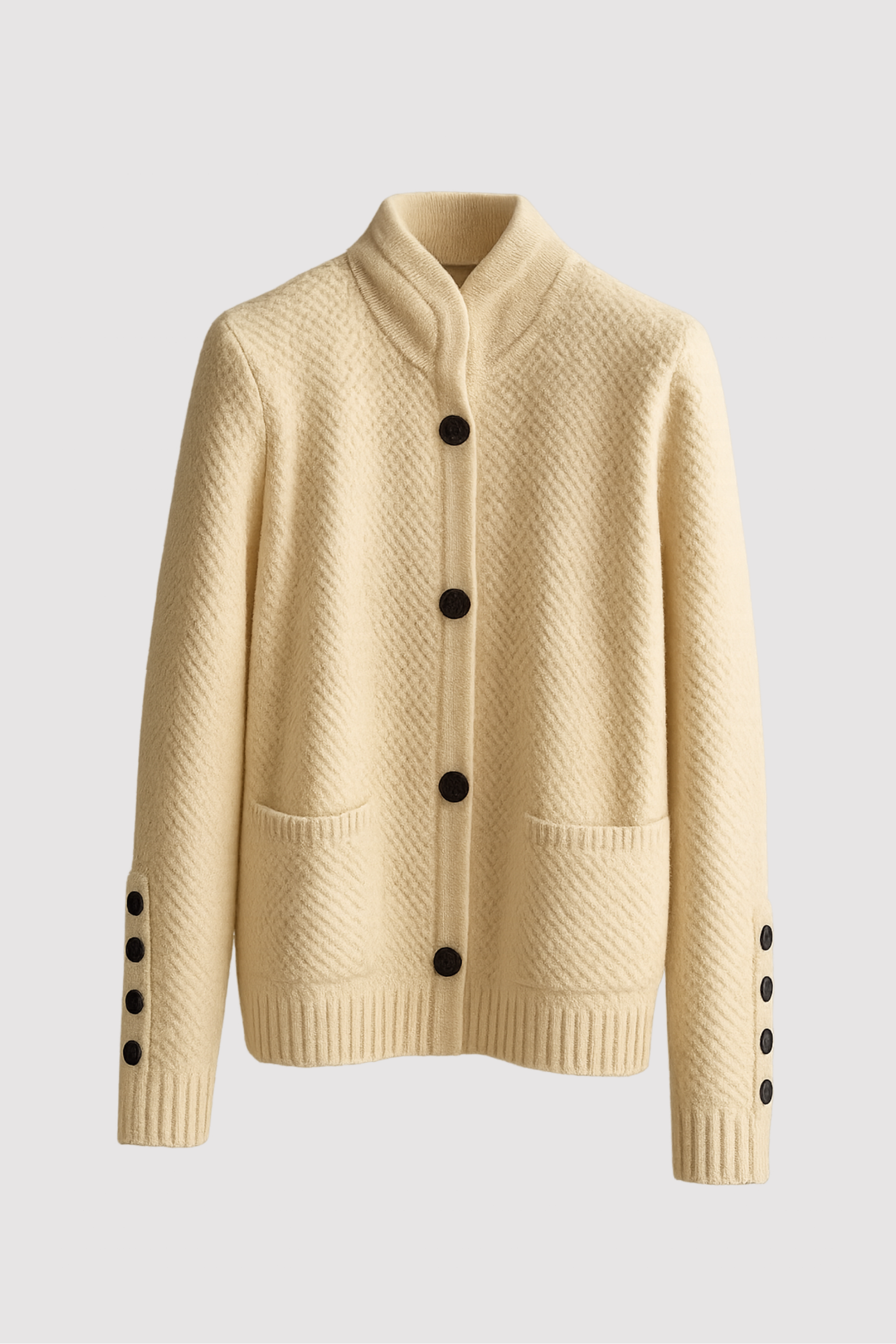 Claire – Strickjacke aus Wollmischung mit Knöpfen