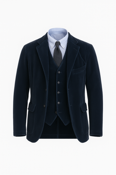 Tommy | 2-teiliges Set: Blazer und Weste aus Samt