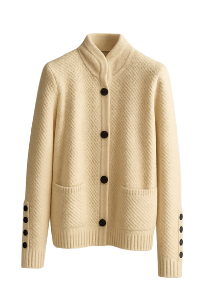 Claire – Strickjacke aus Wollmischung mit Knöpfen