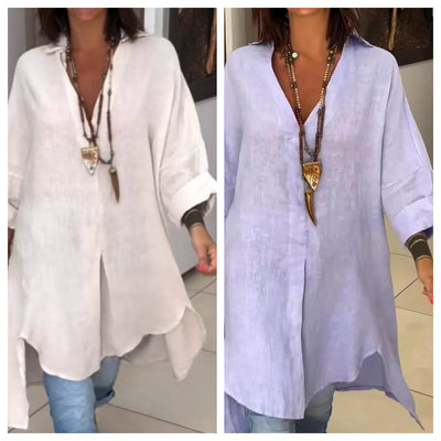 Weisses Longshirt Hemd im Oversize Look