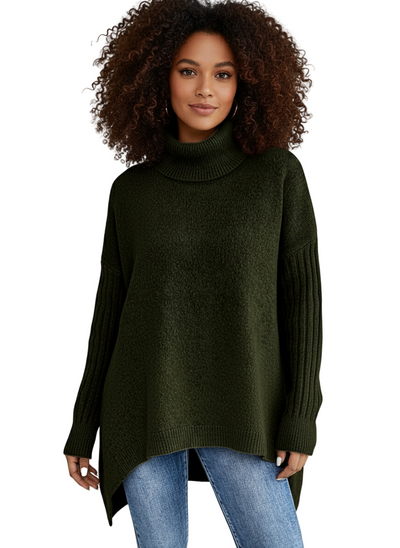 Cassie | Oversize-Strickpullover mit Rollkragen