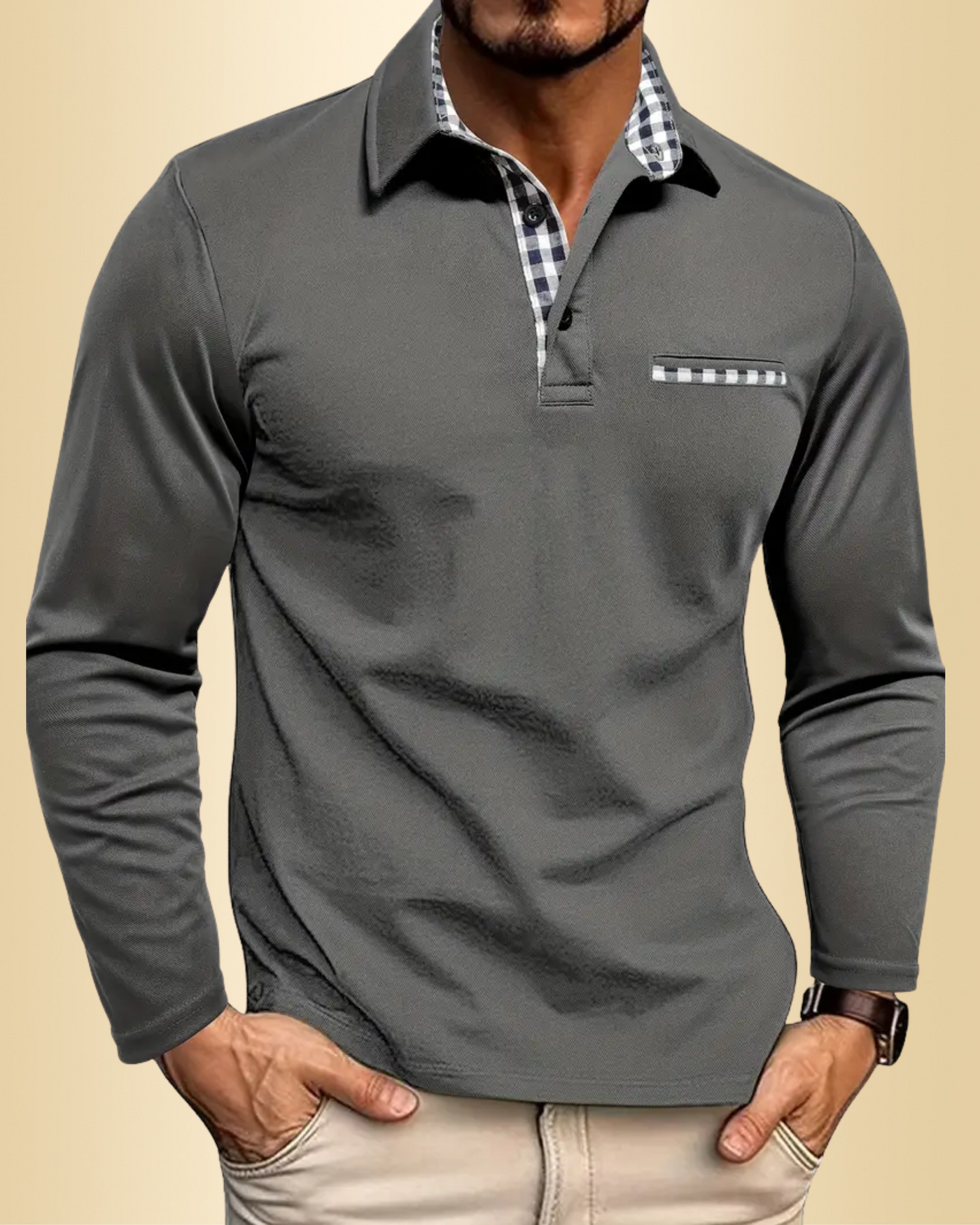 Van Laar Luxus Poloshirt mit Langarm für einen stilvollen und komfortablen Look