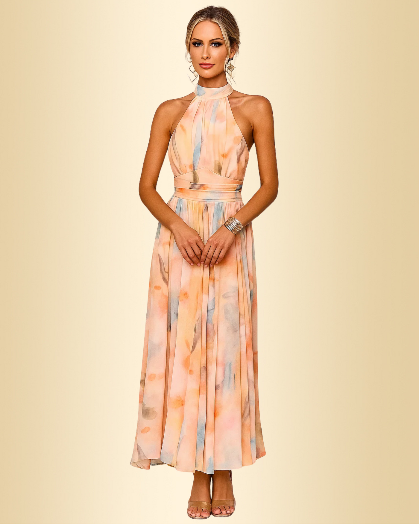 Gitte™ | Neckholder-Maxikleid