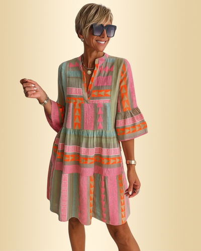 Simone™ | Boho-Stufen-Swingkleid