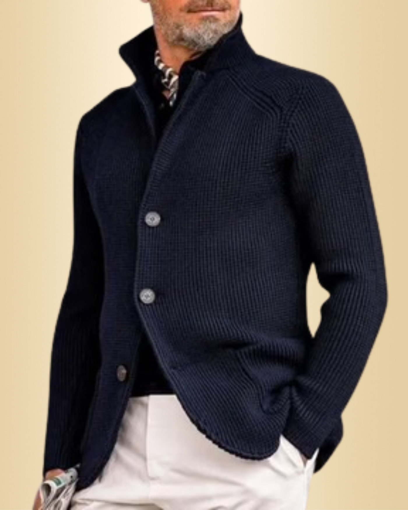 MARIO - Herren Premium Strickjacke