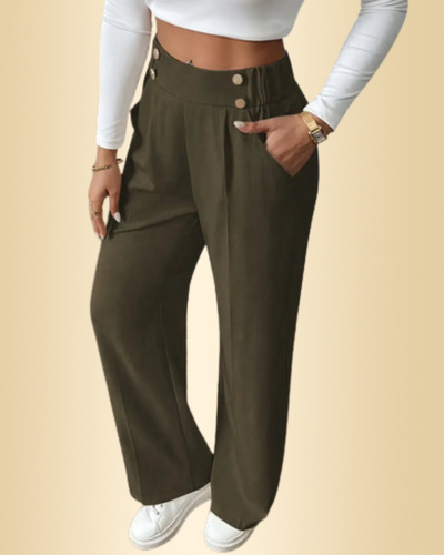 Orvella - Bequeme Hose Mit Weitem Bein Und Taschen