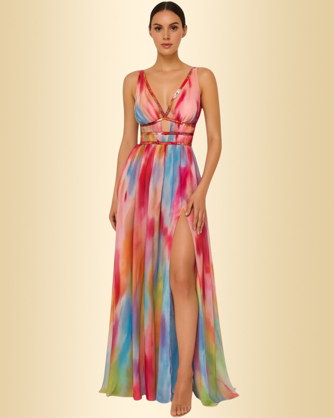Anina™ | Gemaltes Maxikleid