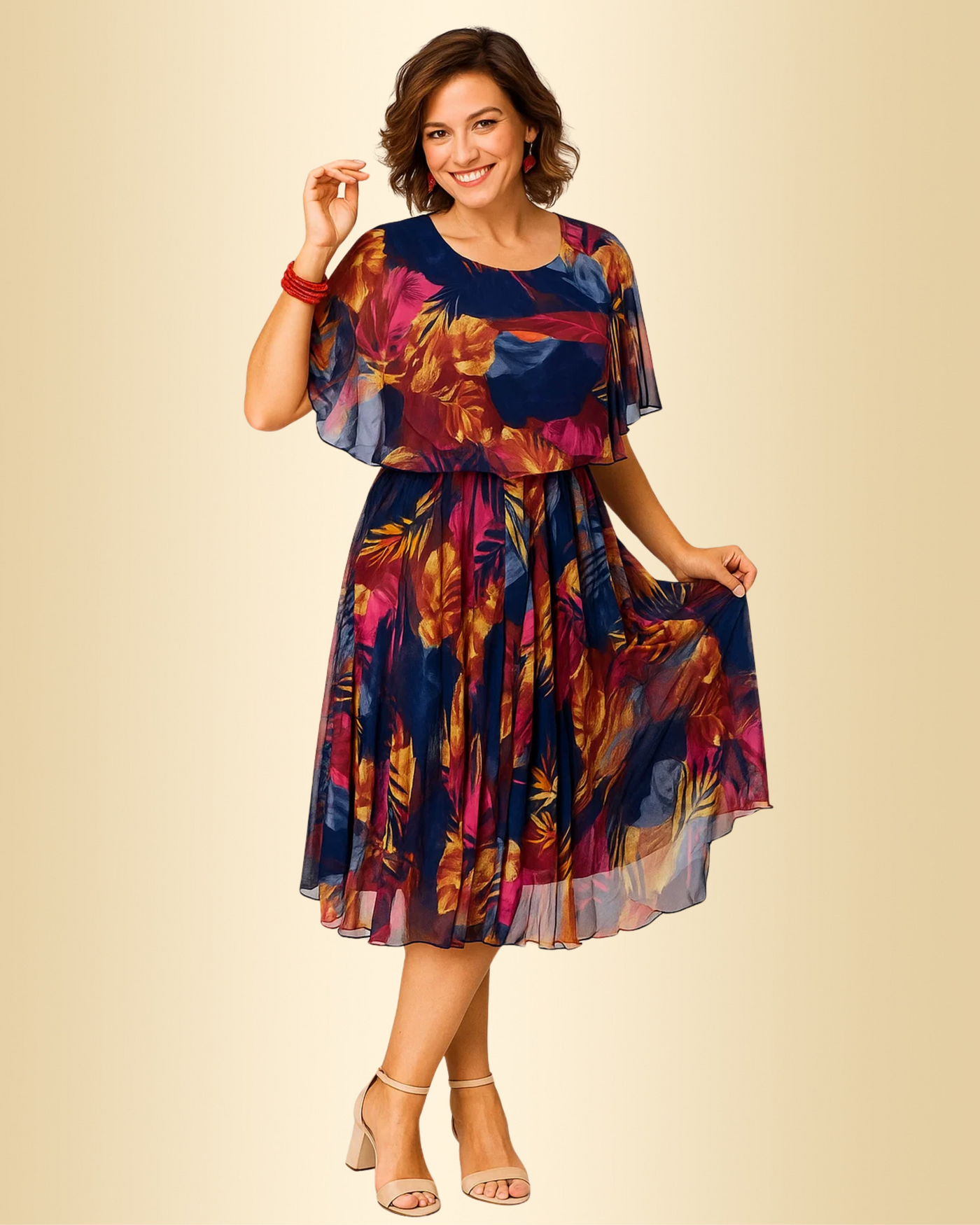 Ayla™ | Bequemes Chiffonkleid