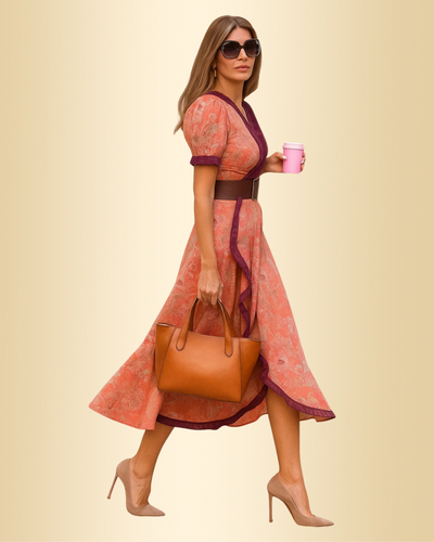 Sif™ | Elegantes Rosa Maxikleid