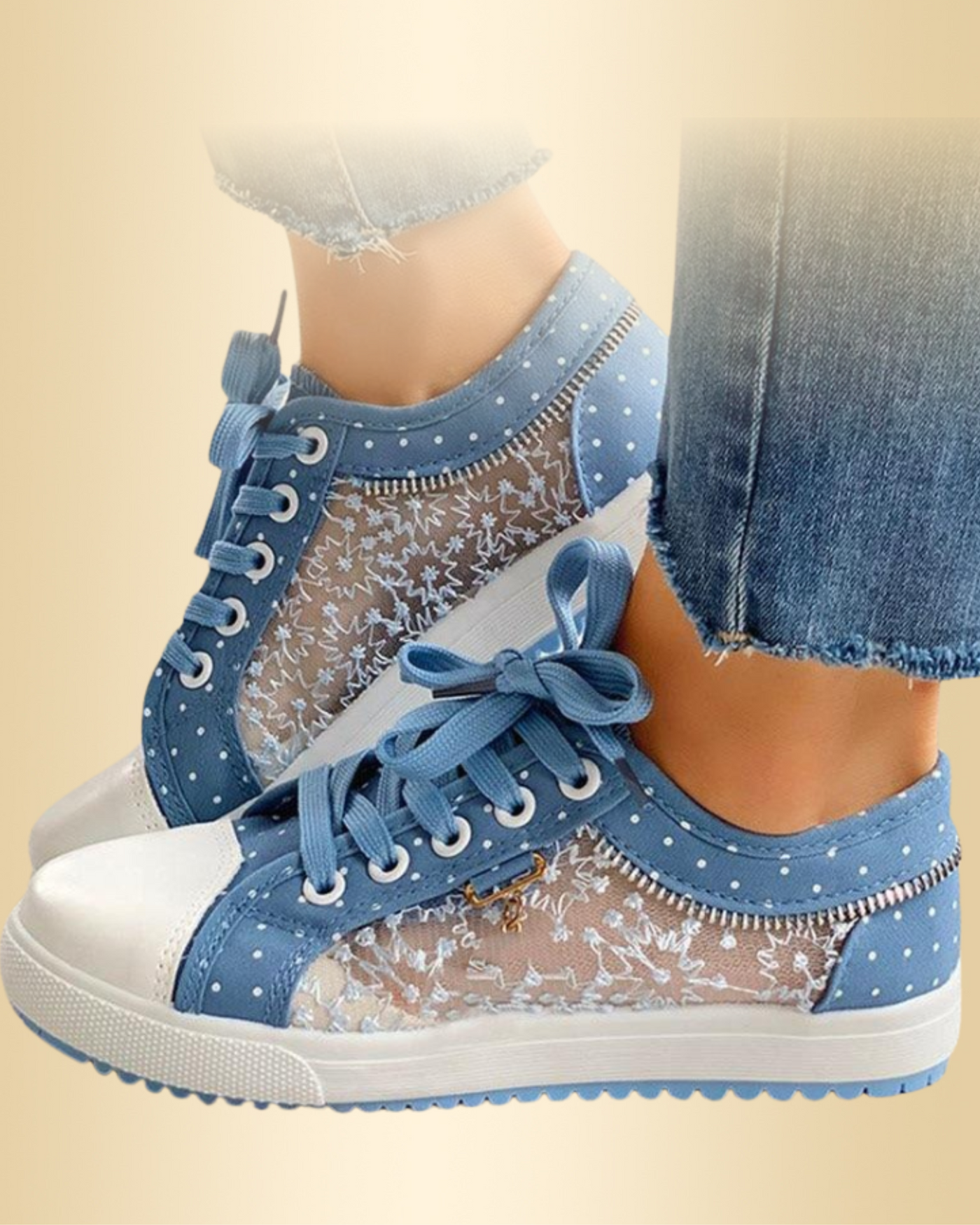 Swinda™| Bequeme Rutschfeste Turnschuhe Mit Polka Dot Muster