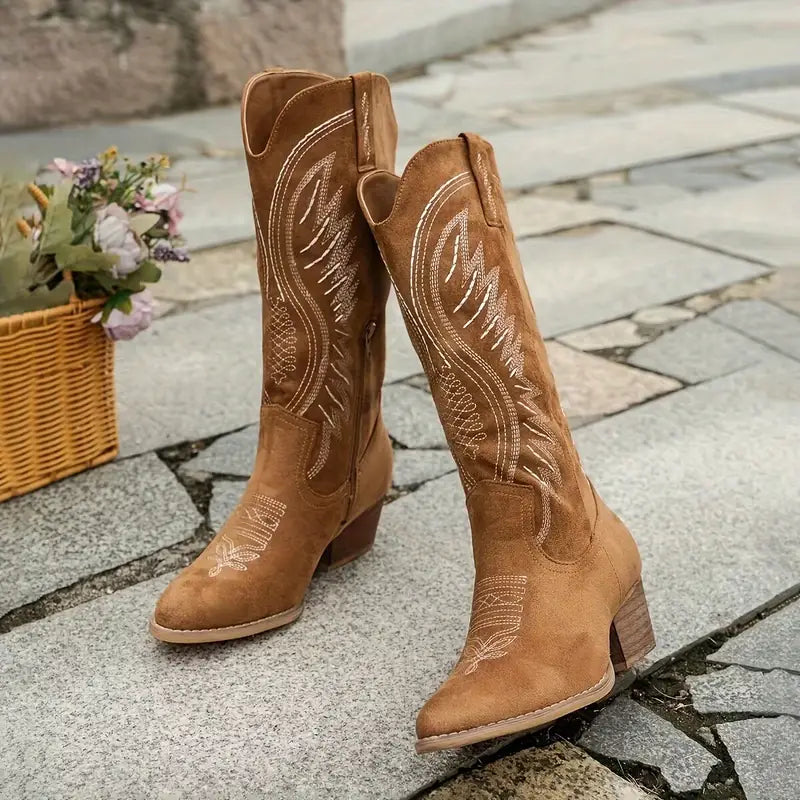 Lunas Wild Spirit Bestickte Westernstiefel