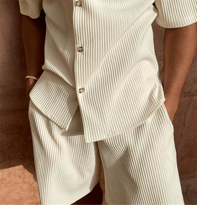 Leonardo Cord Hemd Mit Kurzen Ärmeln Und Kurze Hose Satz