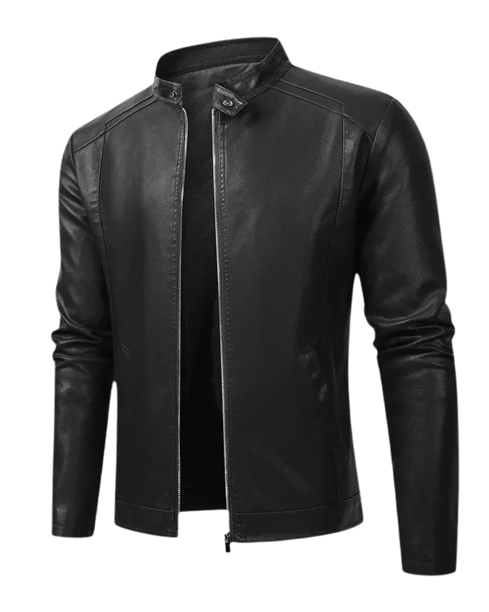 Elegante Herren Biker-Lederjacke