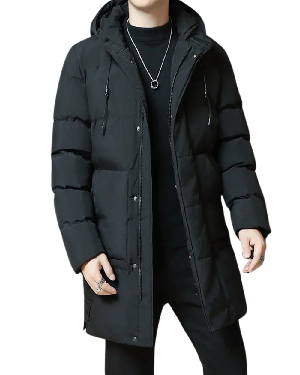 Elegante Lange Winterjacke
