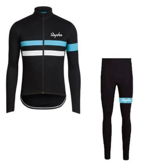 Rapha Winter Fahrradsportbekleidung Set | Atmungsaktiv & Schnell trocknend (kurzes Set)