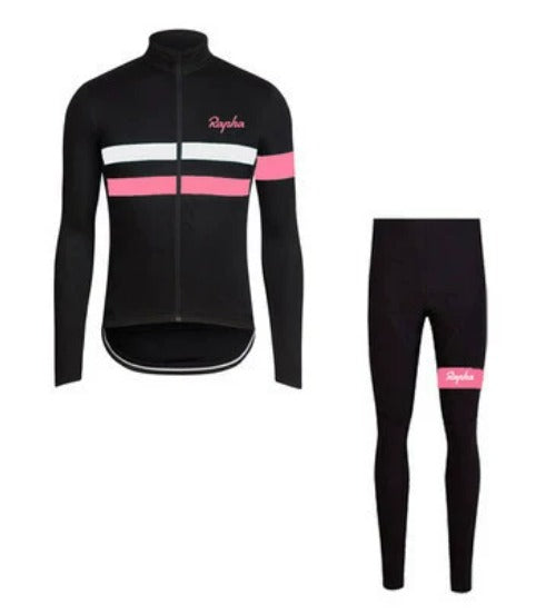 Rapha Winter Fahrradsportbekleidung Set | Atmungsaktiv & Schnell trocknend (kurzes Set)