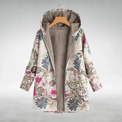 Panida Stilvolle Fleecejacke Mit Blumenmuster