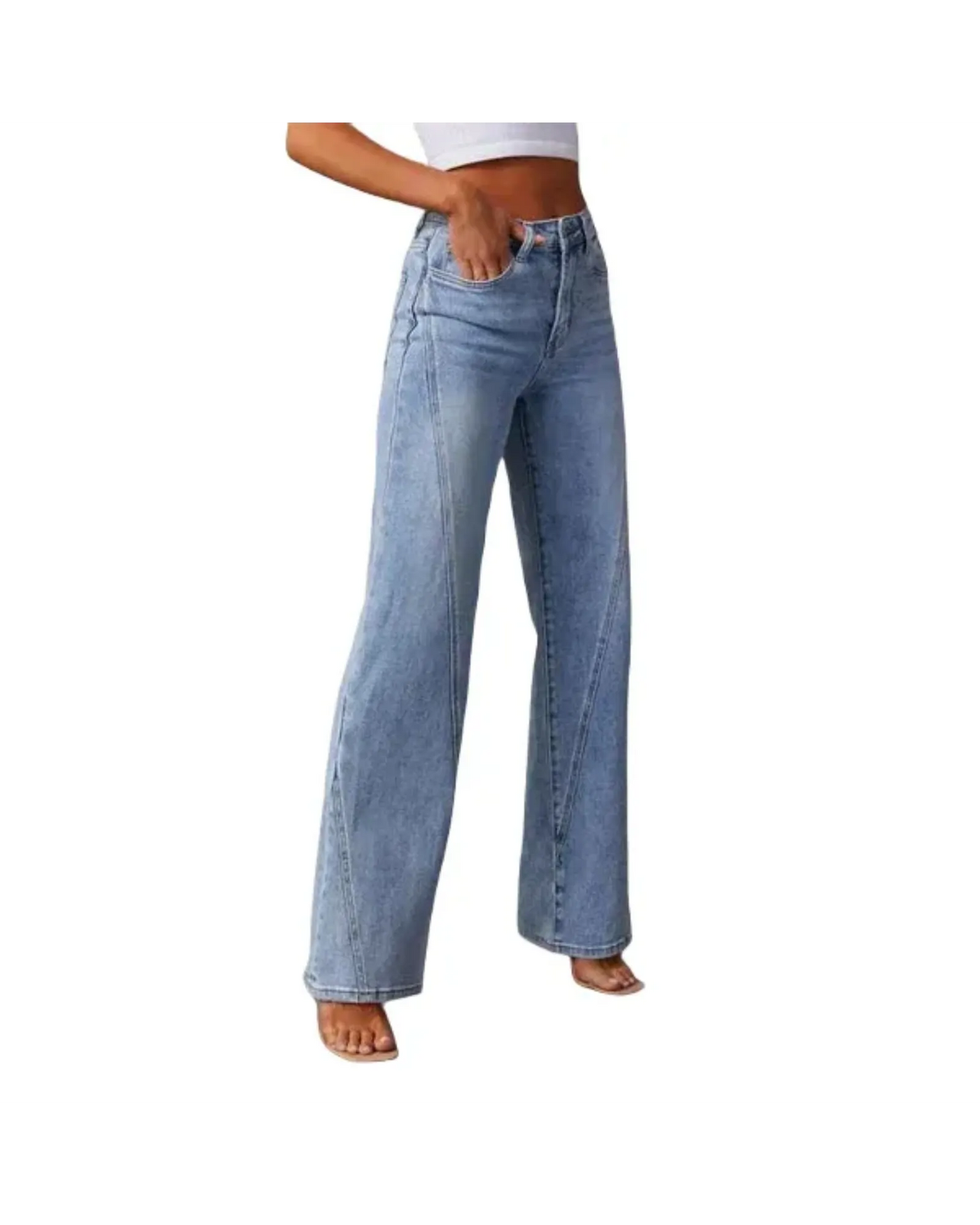 HERBERGER | Damen Wickelkleid blau mit Blumenmuster für Arbeit & Freizeit