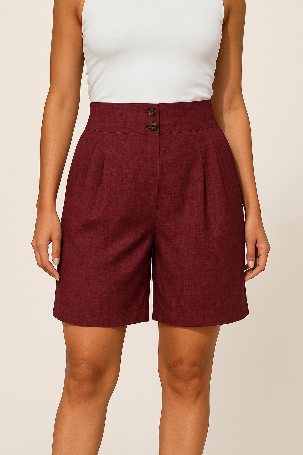 HERBERGER| Damen Shorts mit hohem Bund und weitem Bein für Sommer und Freizeit