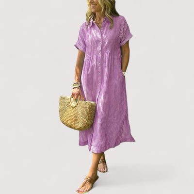 Rea™ | Gestreiftes Hemdblusenkleid
