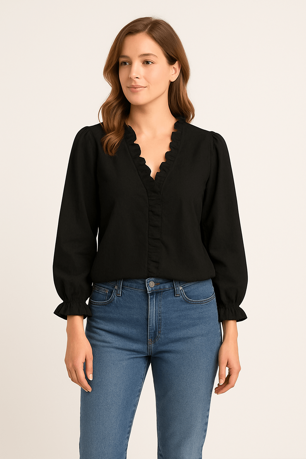 HERBERGER | Damen Chic Bluse mit elastischem Material luftig & leicht