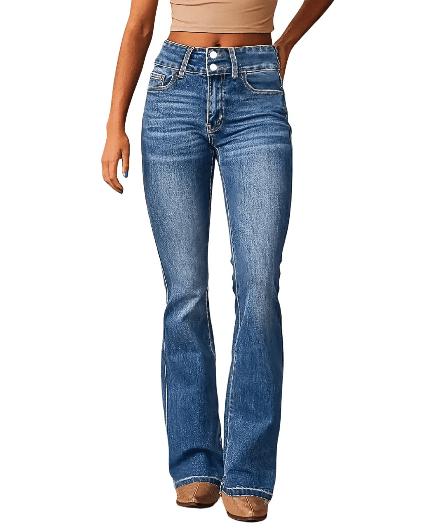 HERBERGER | Damen Hose mit weitem Bein im Retro-Stil für Arbeit & Freizeit