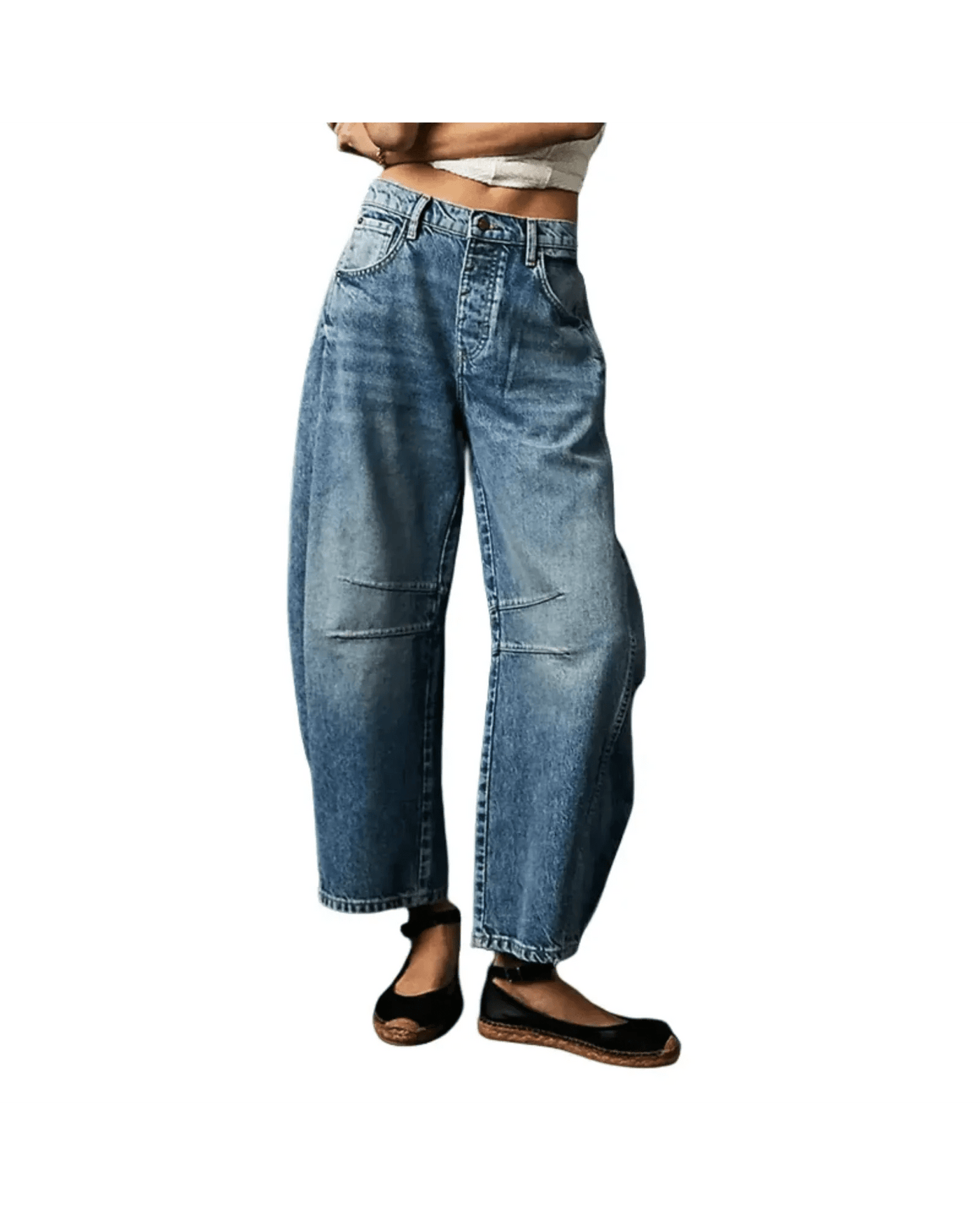 HERBERGER | Damen Jeans mit weitem Bein und klarer Silhouette Büro & Freizeit