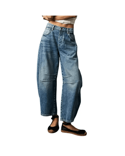 HERBERGER | Damen Jeans mit weitem Bein und klarer Silhouette Büro & Freizeit