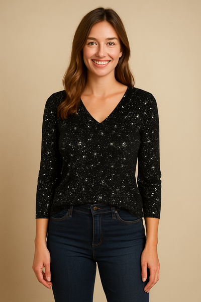 HERBERGER | Festliches Damen Top glänzend für besondere Anlässe