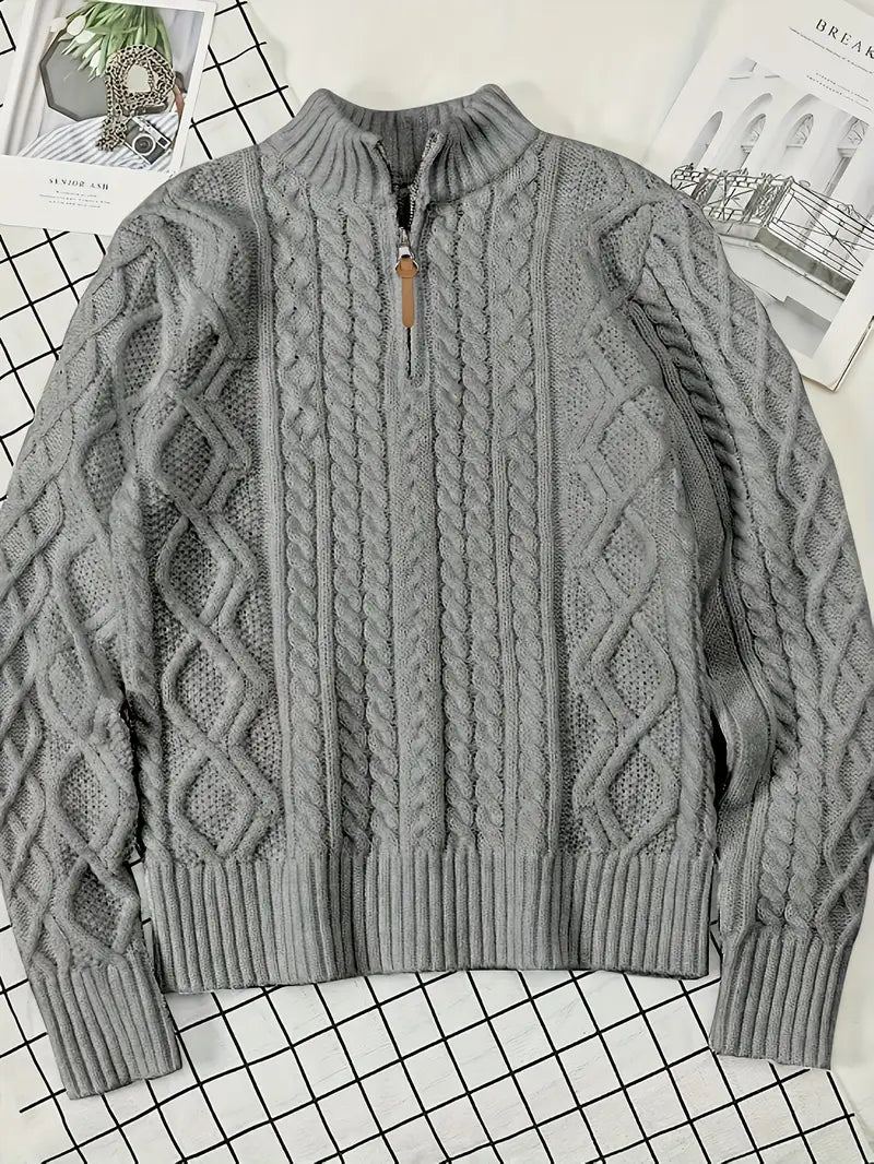 Rabada™| Strickpullover Mit Halbem Reißverschluss Und Stehkragen