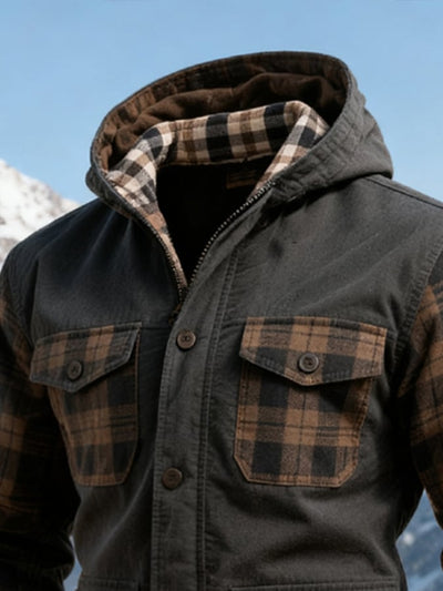 HUNZIKER - Winddichte, warme und kältebeständige Herren-Kapuzenjacke