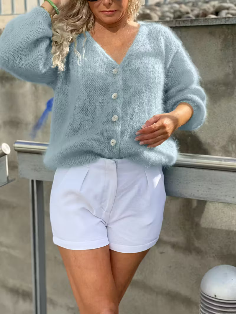 Hozanna - Langärmeliger Strickpullover Mit Knöpfen