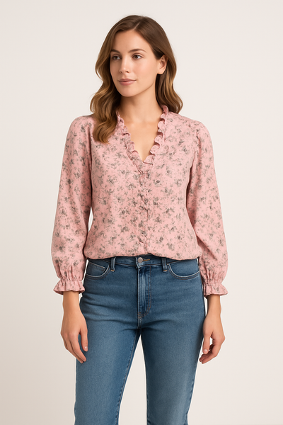 HERBERGER | Damen Chic Bluse mit elastischem Material luftig & leicht