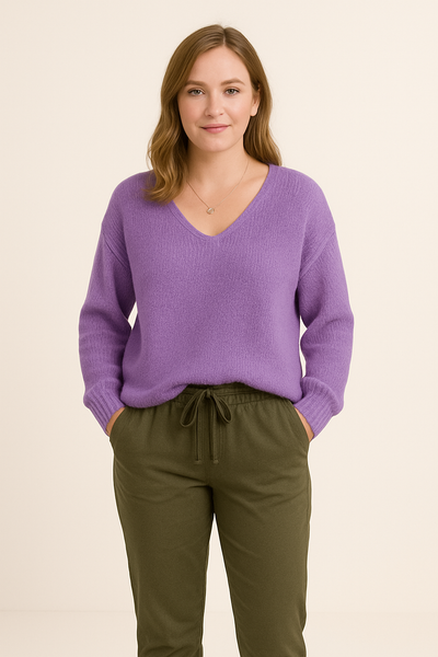 HERBERGER | Damen Lockerer Strickpullover mit elegantem Schnitt