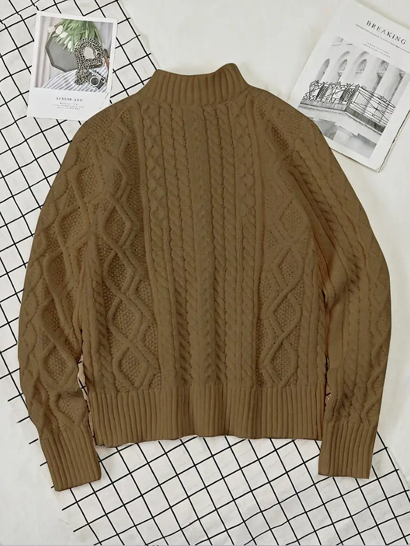 Rabada™| Strickpullover Mit Halbem Reißverschluss Und Stehkragen