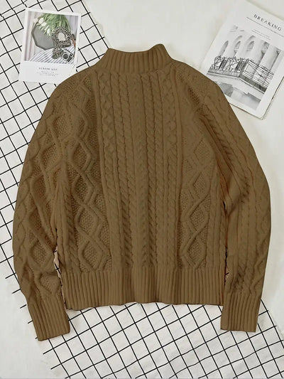 Rabada™| Strickpullover Mit Halbem Reißverschluss Und Stehkragen