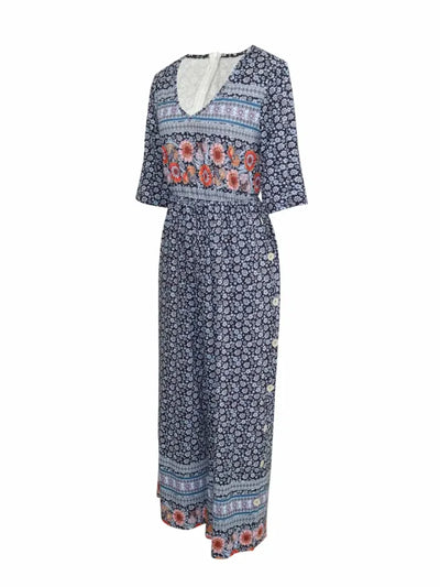 Nerina Vintage Jumpsuit Im Boho Stil Mit Blumen