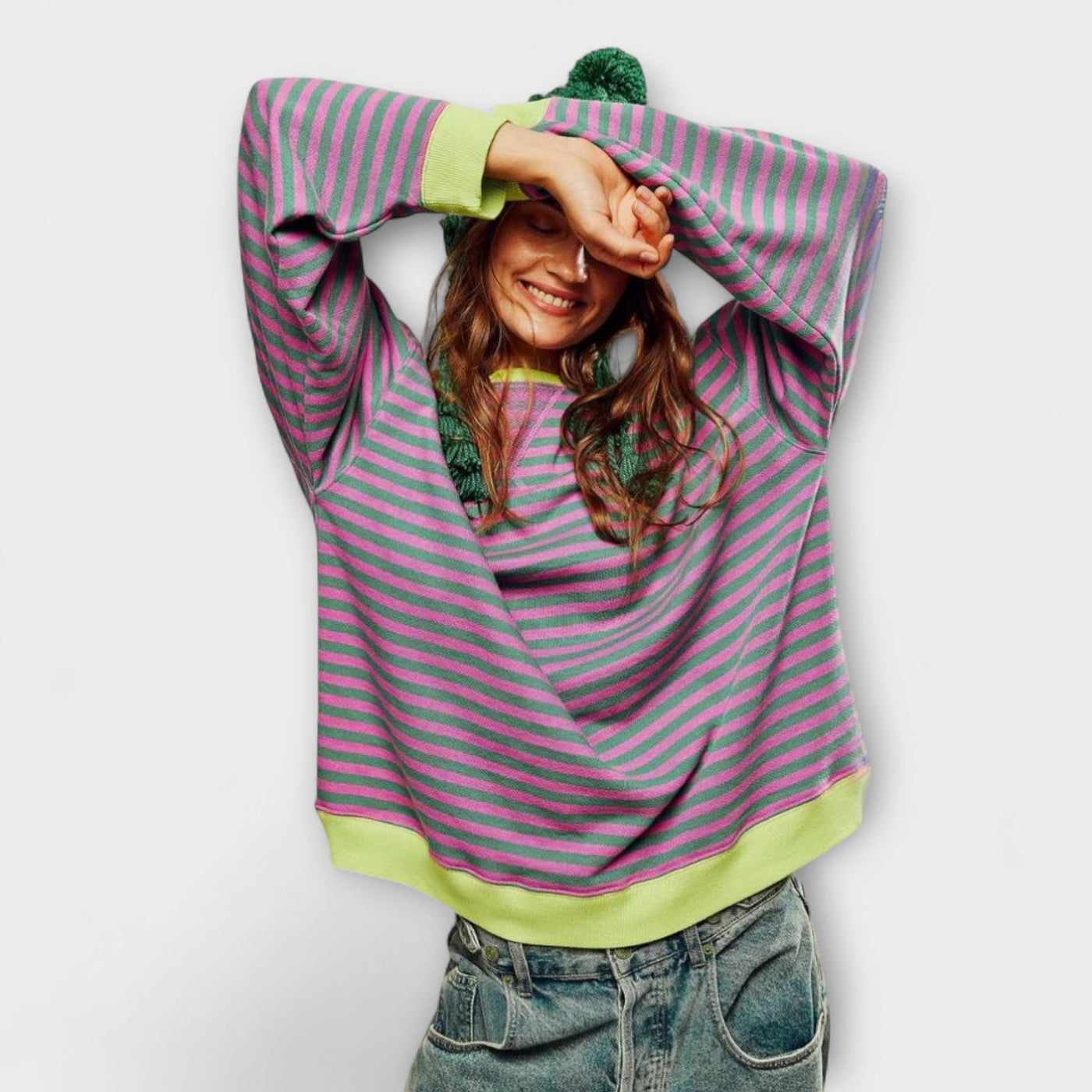 Mary™ | Gestreifter Oversize Pullover