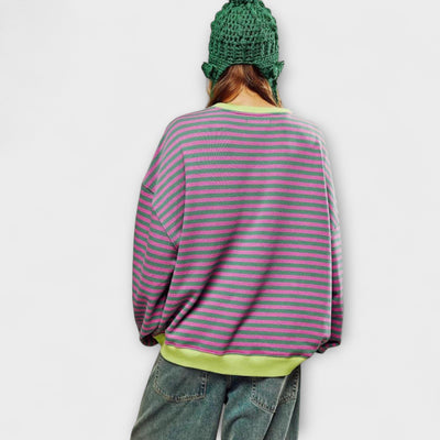 Mary™ | Gestreifter Oversize Pullover