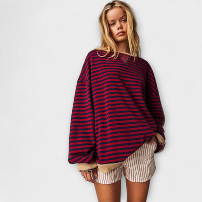Mary™ | Gestreifter Oversize Pullover