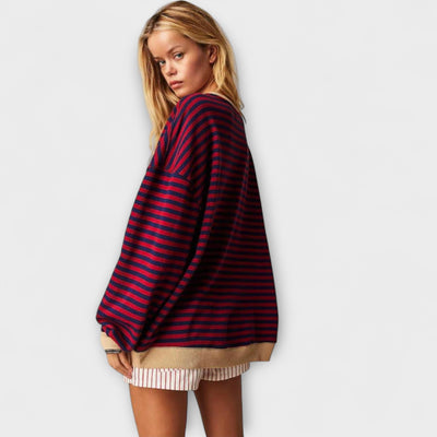 Mary™ | Gestreifter Oversize Pullover