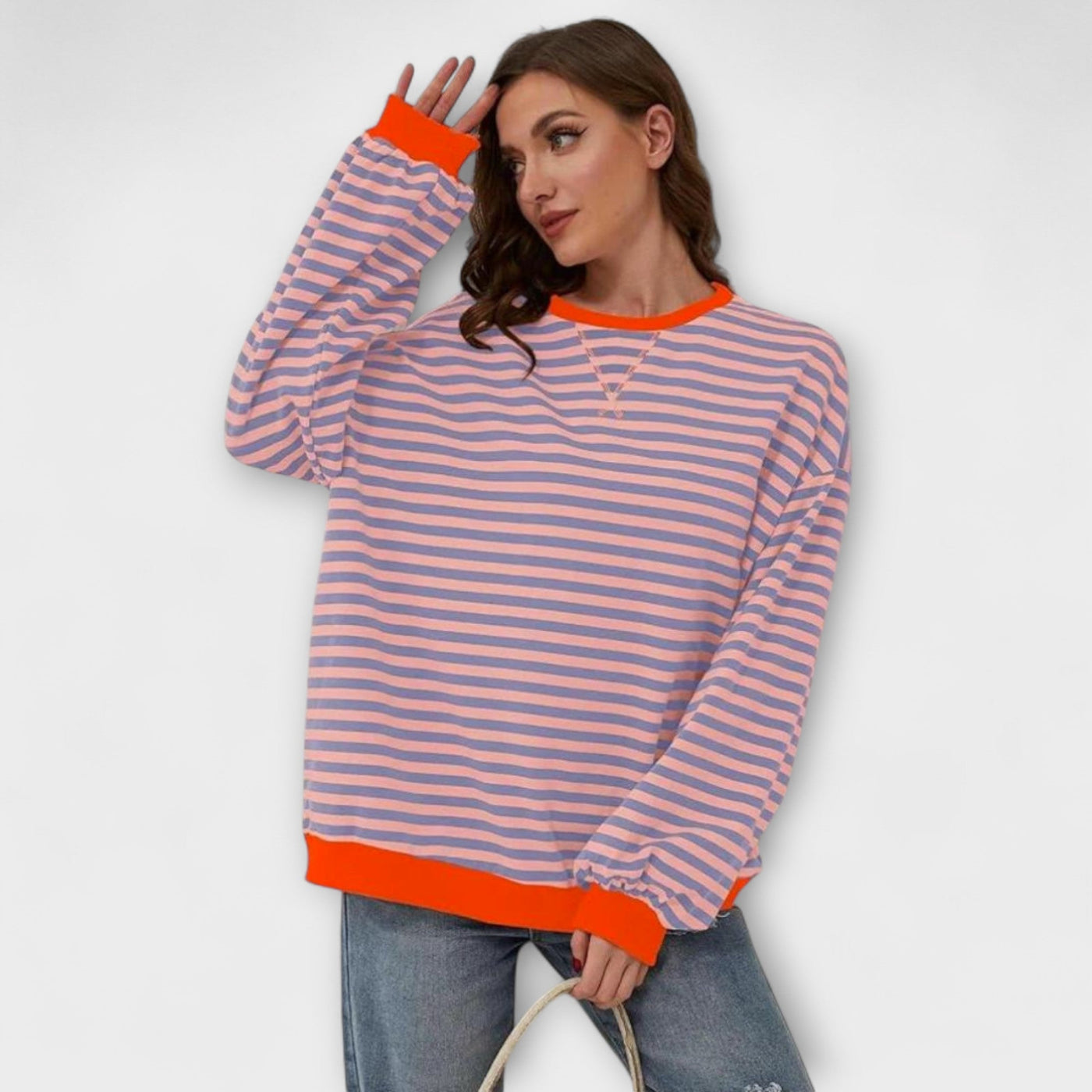 Mary™ | Gestreifter Oversize Pullover