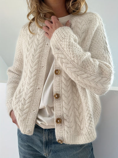 Dwina™ Strickjacke mit Knöpfen und Zopfmuster