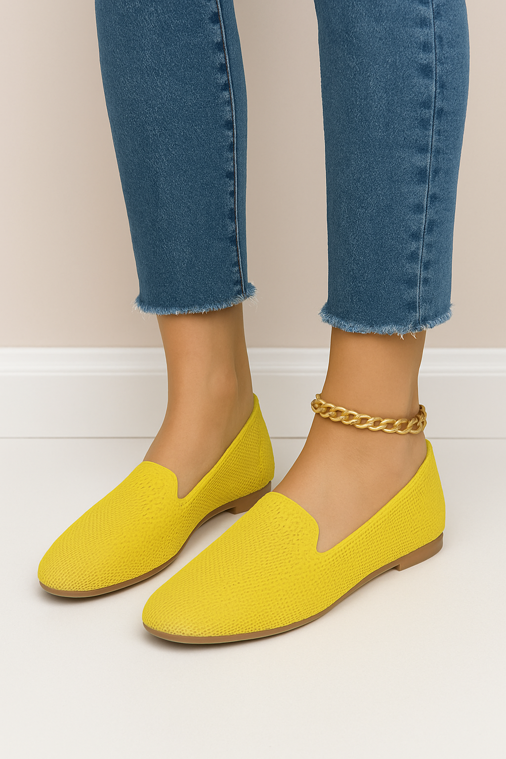 HERBERGER | Damen Slipper-Loafer aus Strick für Arbeit & Freizeit